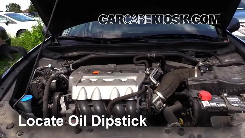 2009 Acura TSX 2.4L 4 Cyl. Oil Check Oil Level